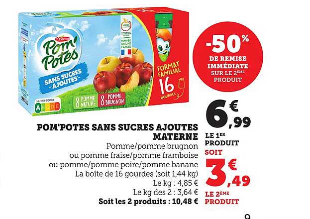 POM'POTES SANS SUCRES AJOUTÉS MATERNELLE
