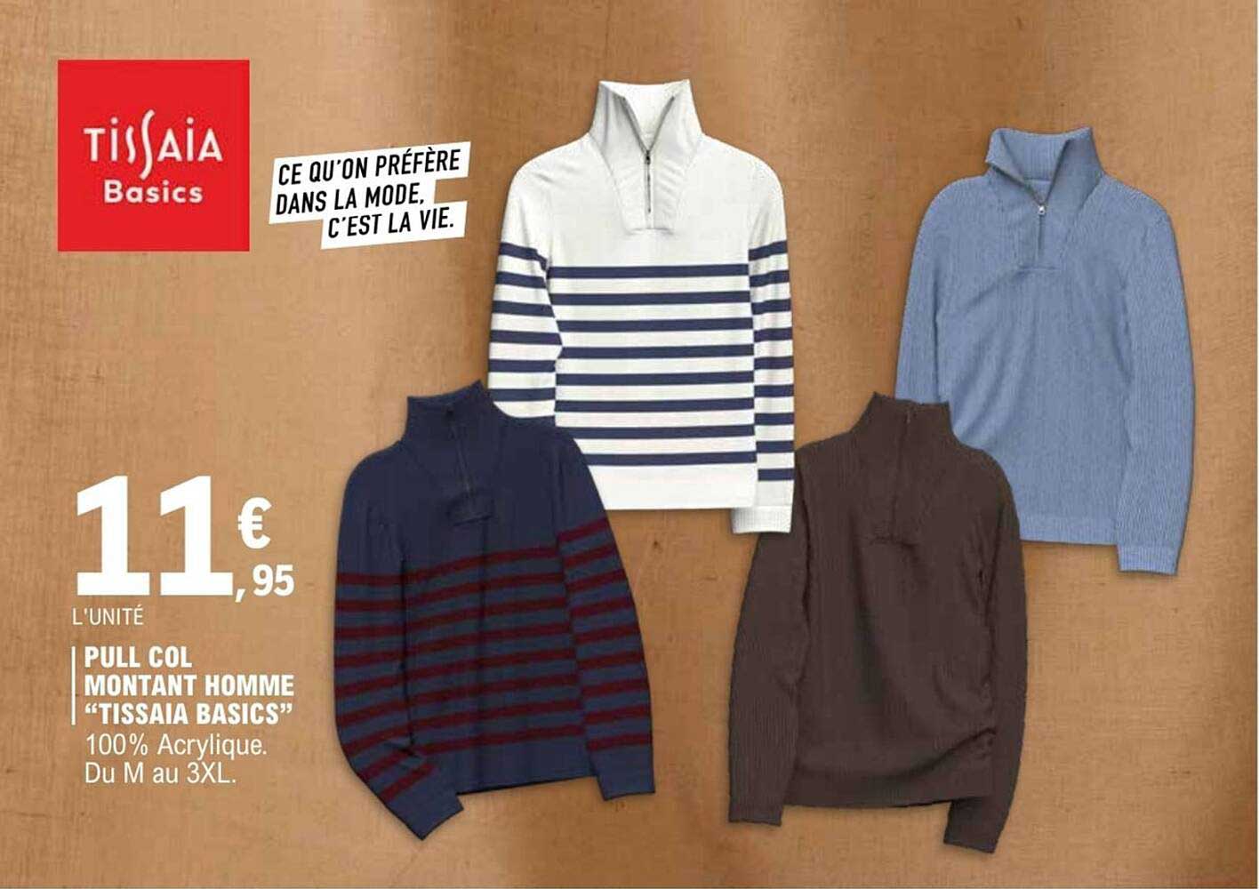 PULL COL MONTANT HOMME “TISSAAIA BASICS”