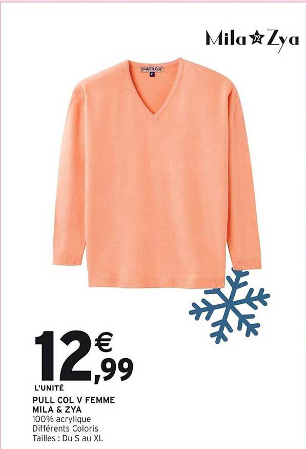PULL COL V FEMME MILA & ZYA