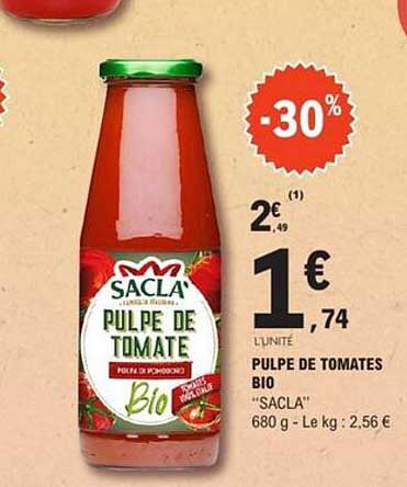 PULPE DE TOMATES BIO "SACLA"
