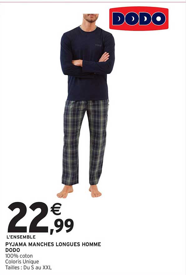 PYJAMA MANCHES LONGUES HOMME DODO