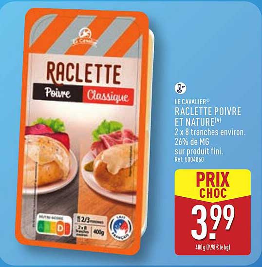 RACLETTE POIVRE ET NATURE