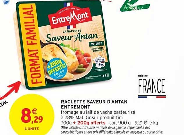 RACLETTE SAVEUR D'ANTAN ENTREMONT