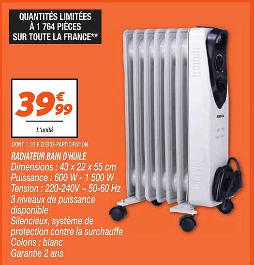 RADIATEUR BAIN D'HUILE