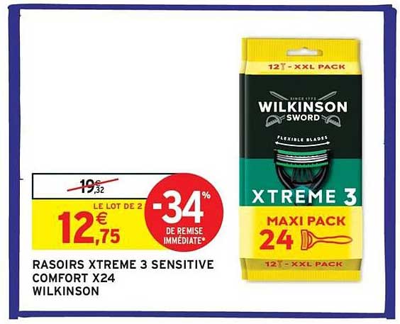RASOIRS XTREME 3 SENSITIVE COMFORT X24