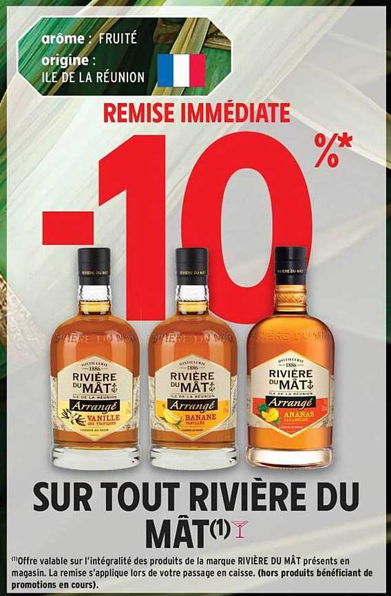 REMISSE IMMEDIATE -10% SUR TOUT RIVIÈRE DU MÂT