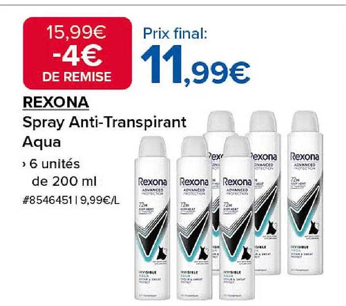 REXONA Spray Anti-Traspirant Aqua