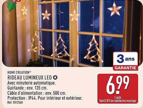 RIDEAU LUMINEUX LED