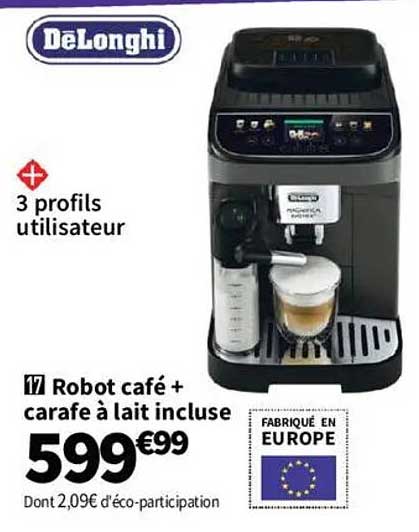Robot café + carafe à lait incluse