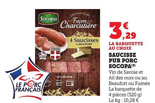 SAUCISSE PUR PORC SOCOPA