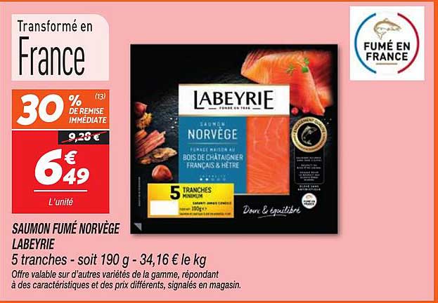 SAUMON FUMÉ NORVÈGE LABEYRIE