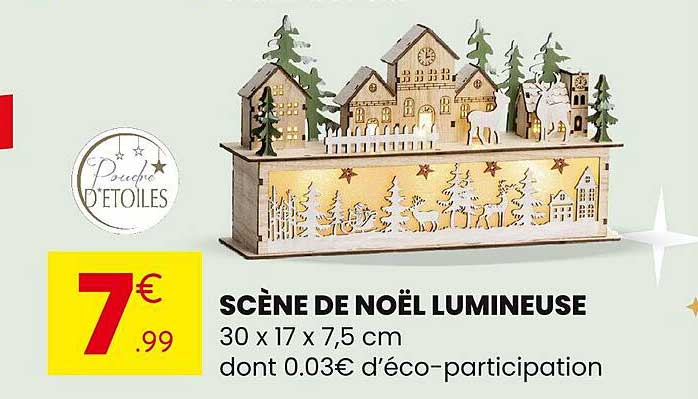 SCÈNE DE NOËL LUMINEUSE