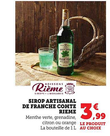 SIROP ARTISANAL DE FRANCHE COMTE RIEME