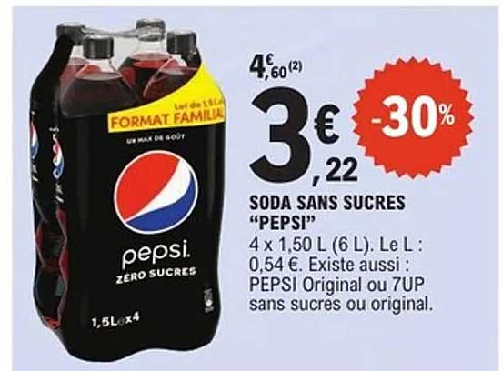 SODA SANS SUCRES “PEPSI”