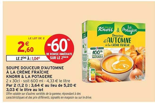 SOUPER DOUCEUR D'AUTOMNE À LA CRÈME FRAÎCHE KNORR & LA POTAGÈRE