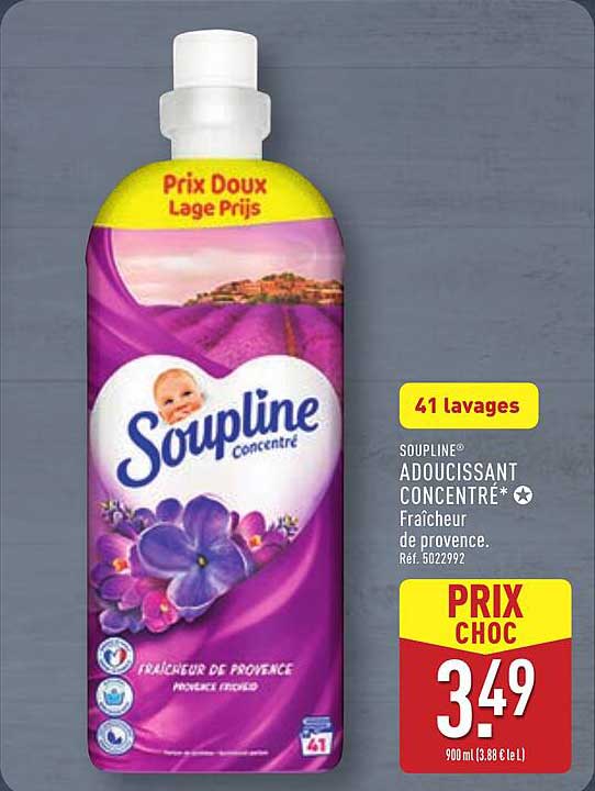 SOUPLINE® ADOUCISSANT CONCENTRÉ* Fraîcheur de Provence.