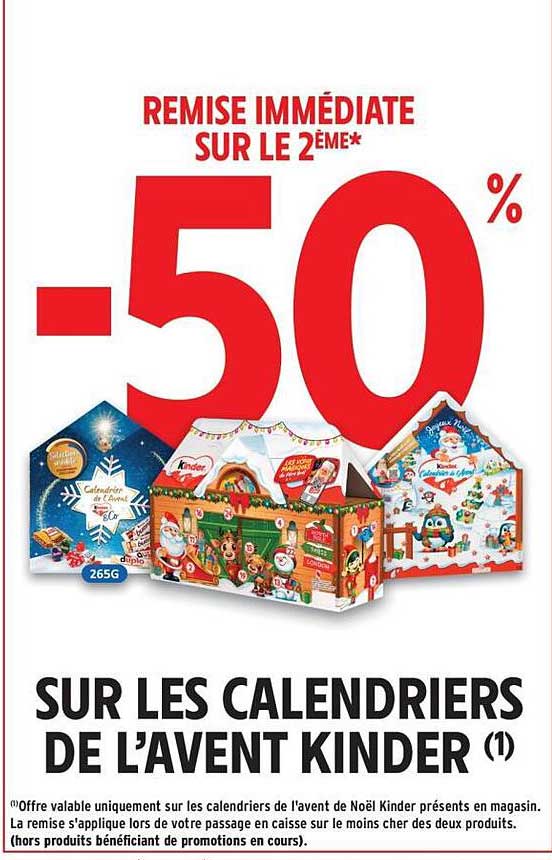 SUR LES CALENDRIERS DE L’AVENT KINDER