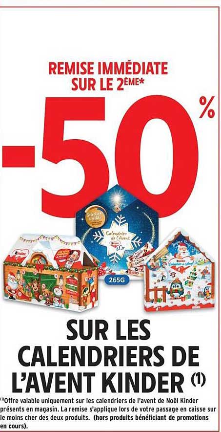 SUR LES CALENDRIERS DE L’AVENT KINDER