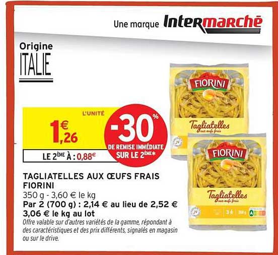 TAGIATELLES AUX ŒUFS FRAIS FIORINI