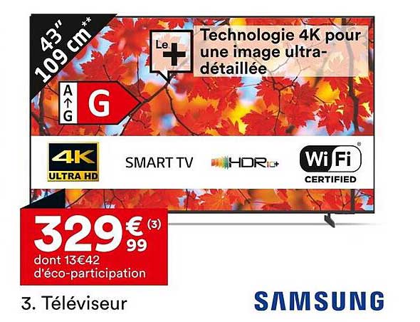 Téléviseur 43" - 109 cm - Samsung