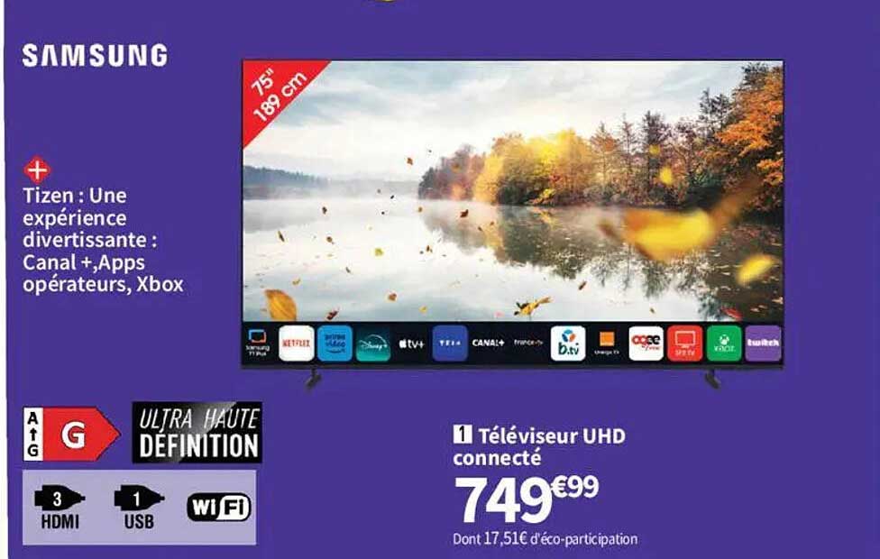 Téléviseur UHD connecté