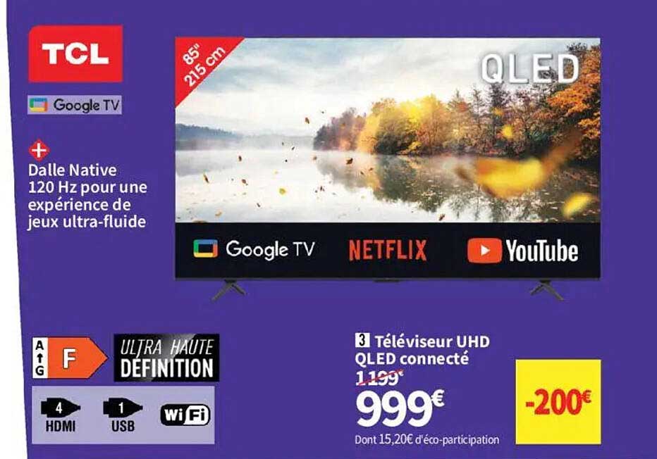 Téléviseur UHD QLED connecté