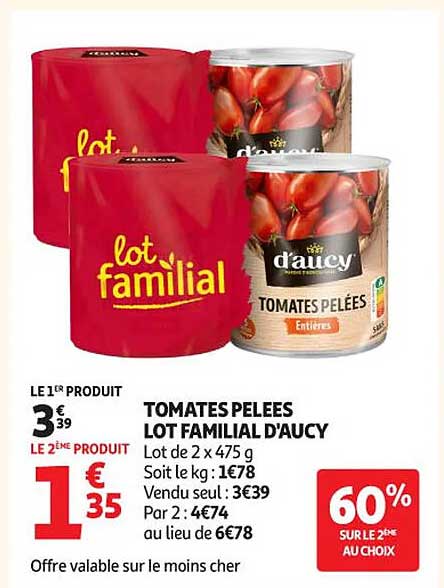 TOMATES PELEES LOT FAMILIAL D’AUCY