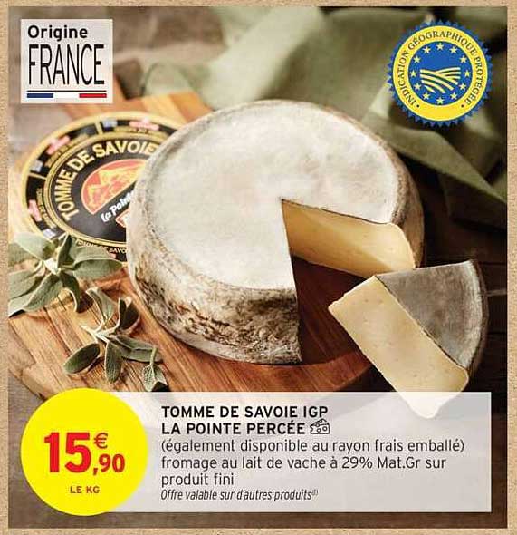 TOMME DE SAVOIE IGP LA POINTE PERCÉE