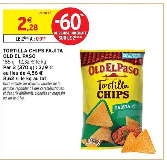 TORTILLA CHIPS FAJITA OLD EL PASO
