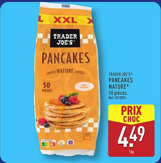 TRADER JOE'S® PANCAKES NATURE* 50 pièces.