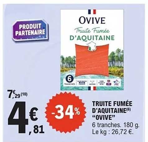 TRUITE FUMÉE D'AQUITAINE "OVIVE"