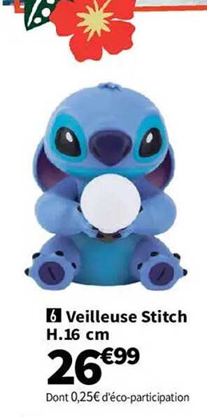 Veilleuse Stitch H.16 cm