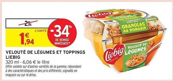 VELOUTÉ DE LÉGUMES ET TOPPINGS LIEBIG