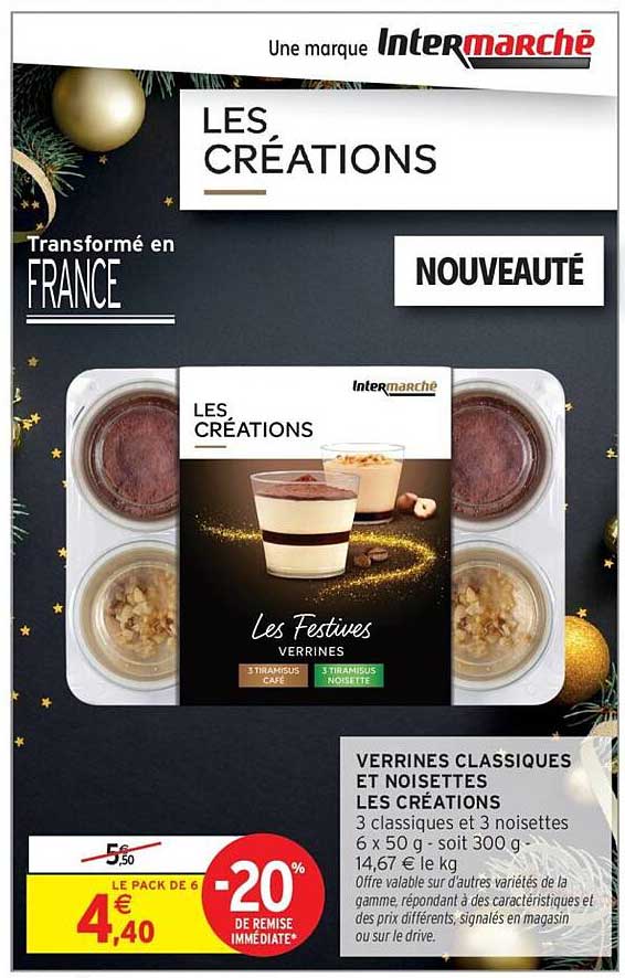 VERRINES CLASSIQUES ET NOISETTES