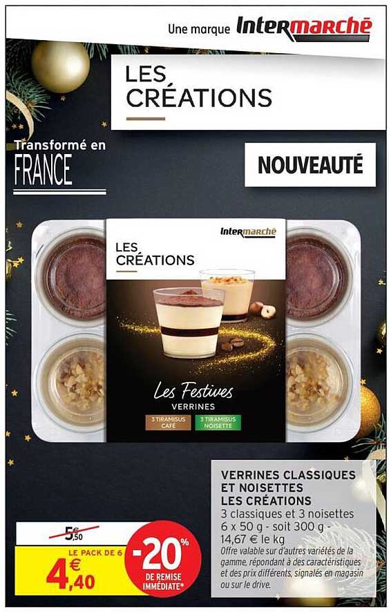 VERRINES CLASSIQUES ET NOISETTES