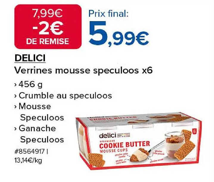 Verrines mousse speculoos x6
