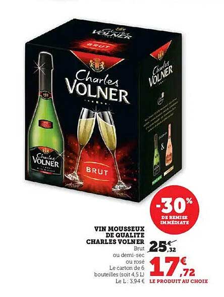 VIN MOUSSEUX DE QUALITÉ CHARLES VOLNER