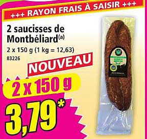 2 saucisses de Montbéliard(a)