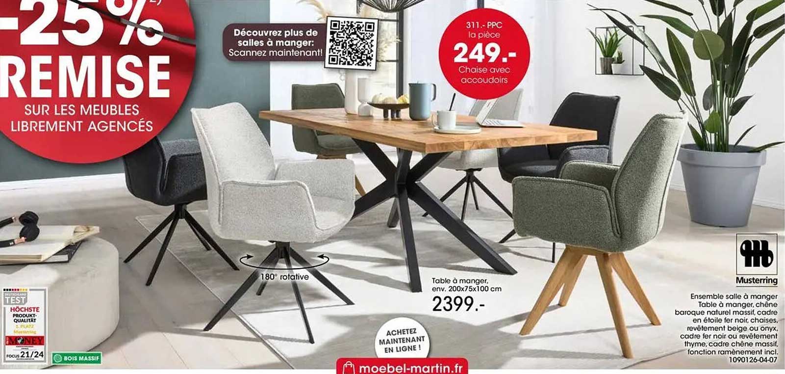 -25% REMISE SUR LES MEUBLES LIBREMENT AGENCÉS