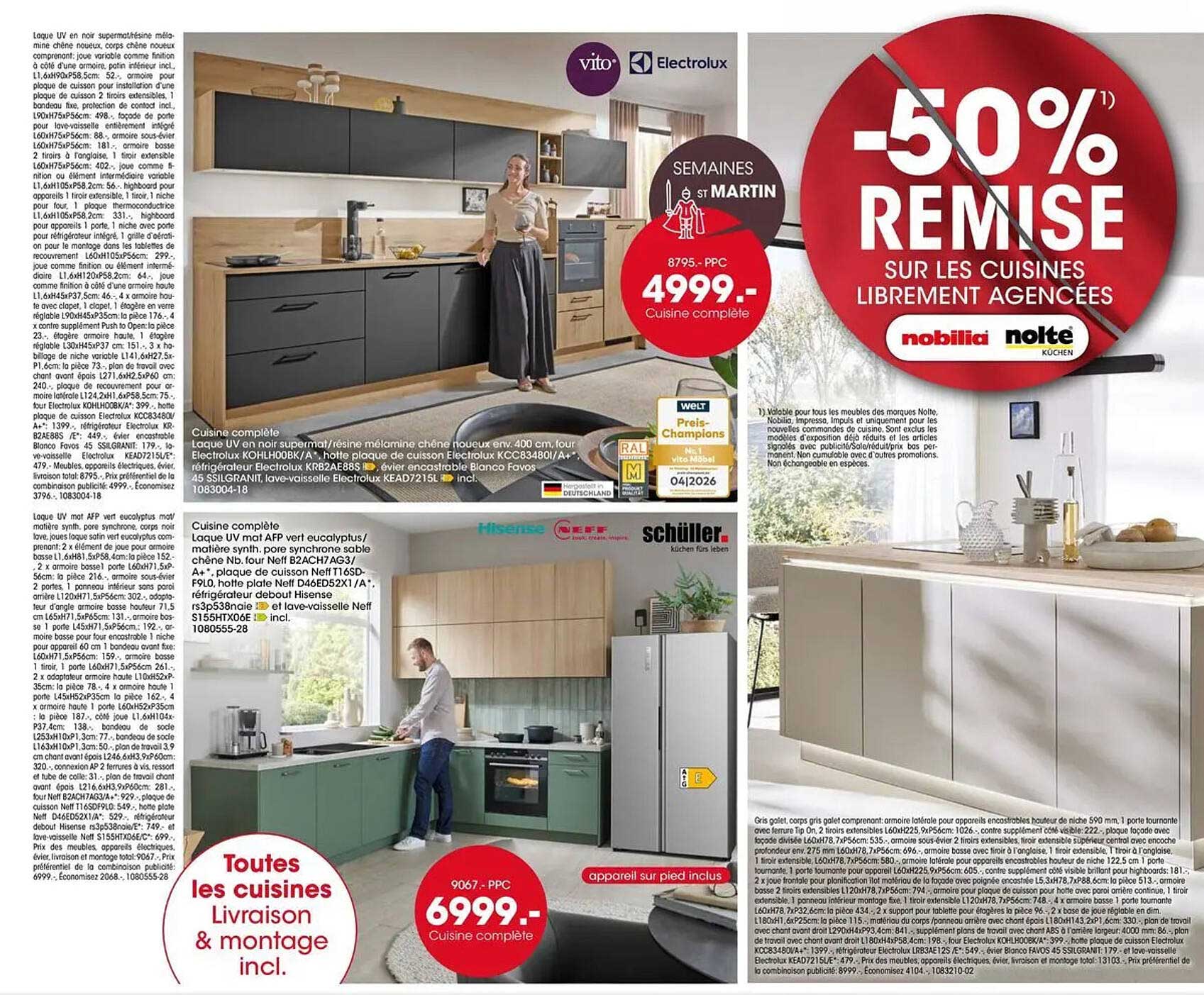 -50% REMISE SUR LES CUISINES LIBREMENT AGENCÉES