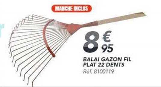 BALAI GAZON FIL PLAT 22 DENTS