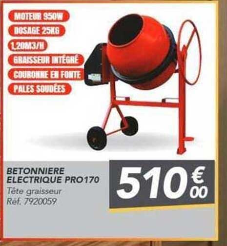 BETONNIERE ELECTRIQUE PRO170