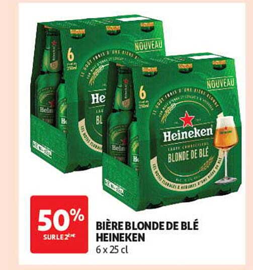 BIÈRE BLONDE DE BLÉ HEINEKEN 6 x 25 cl