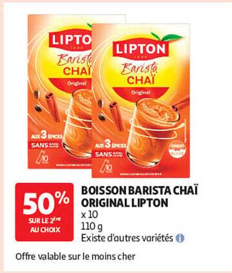 BOISSON BARISTA CHAI ORIGINAL LIPTON