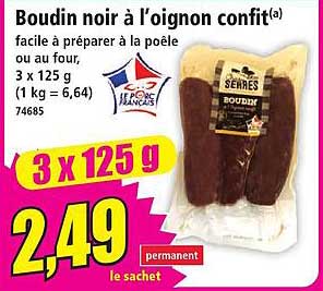Boudin noir à l’oignon confit(a)