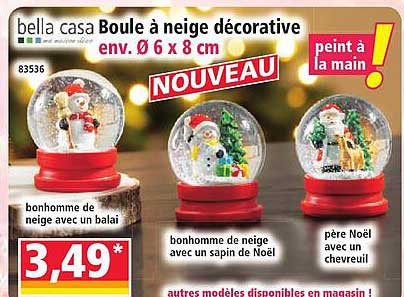 boule à neige décorative env. ø 6 x 8 cm