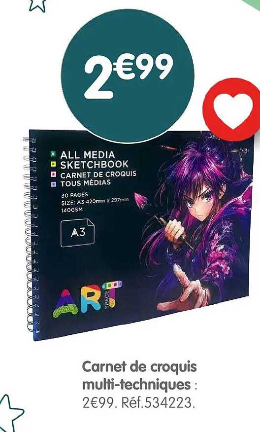 Carnet de croquis multi-techniques :