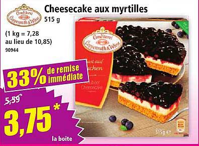 Cheesecake aux myrtilles