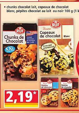 Chunks Chocolat Lait