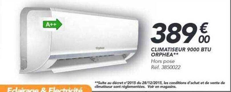 CLIMATISEUR 9000 BTU ORPHEA**